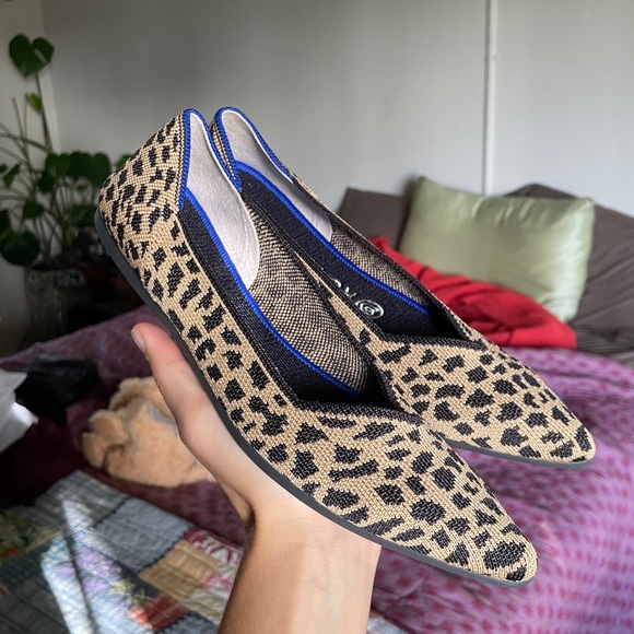 Rothy’s the point Leopard print slip on flats - Picture 3 of 5